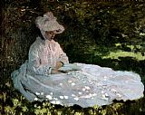 Claude Monet Famous Paintings - A Woman Reading